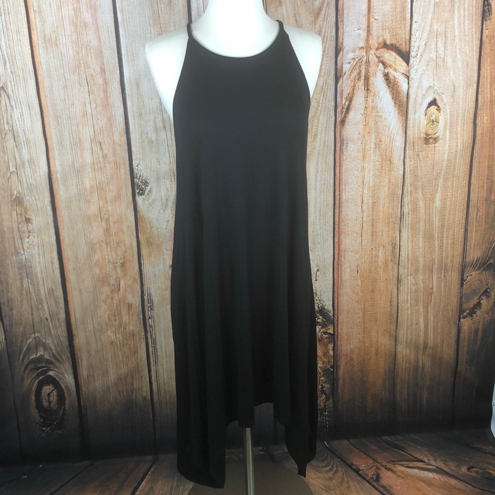 Pinc- Black midi dress